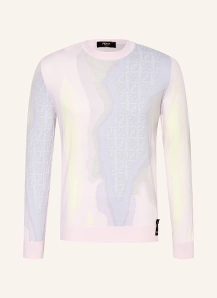 FENDI Sweater, Color: LIGHT PURPLE/ LIGHT PINK/ YELLOW (Image 1)