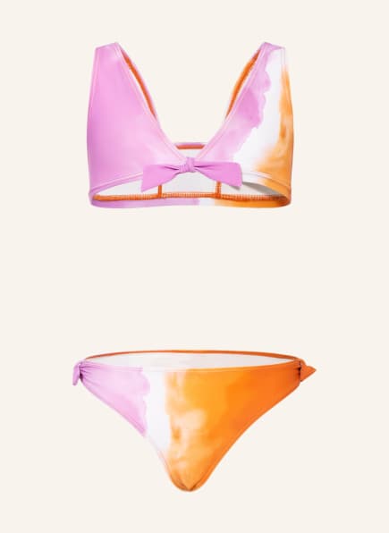 BEACHLIFE Bralette-Bikini TIE DYE, Farbe: FUCHSIA/ WEISS/ ORANGE (Bild 1)