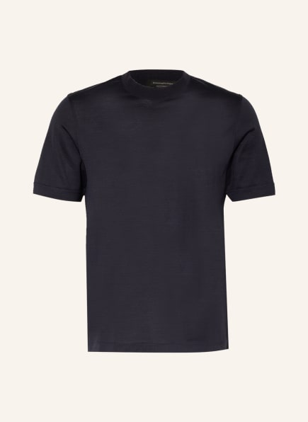 ZEGNA T-shirt with silk, Color: DARK BLUE (Image 1)