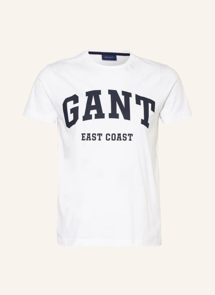 GANT T-shirt, Color: WHITE/ DARK BLUE (Image 1)