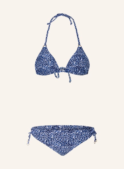 Hot Stuff Triangel-Bikini BLUE LEO, Farbe: WEISS/ BLAU/ SCHWARZ (Bild 1)