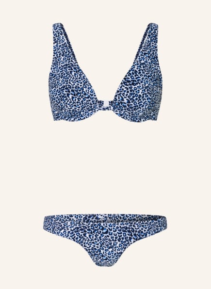 Hot Stuff Bügel-Bikini BLUE LEO, Farbe: WEISS/ BLAU/ SCHWARZ (Bild 1)