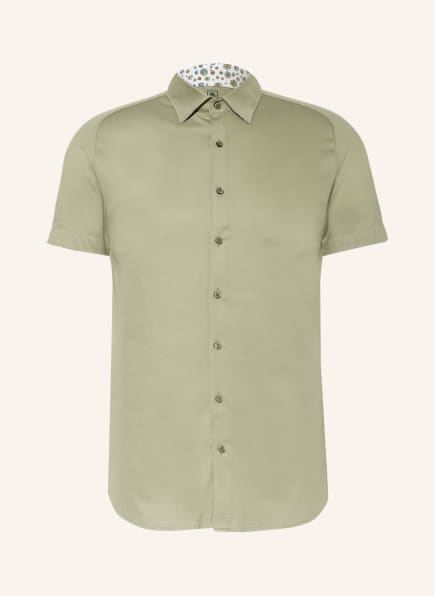 DESOTO Kurzarm-Hemd Slim Fit aus Jersey, Farbe: OLIV (Bild 1)