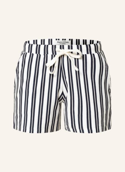 Marc O'Polo Lounge-Shorts , Farbe: WEISS/ DUNKELBLAU (Bild 1)