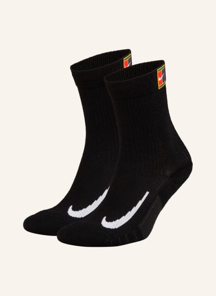 Nike 2-pack sports socks MULTIPLIER CUSHIONED TENN, Color: 010 BLACK/BLACK (Image 1)