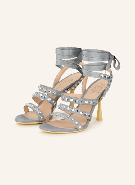 AGL Sandals with decorative gems, Color: BLUE GRAY (Image 1)