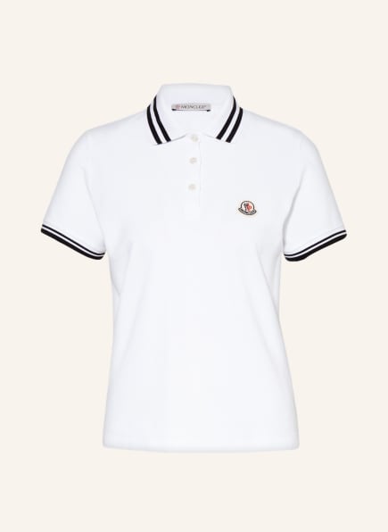MONCLER Piqué-Poloshirt, Farbe: WEISS (Bild 1)