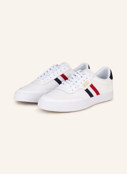 POLO RALPH LAUREN Sneakers, Color: WHITE/ DARK BLUE/ RED (Image 1)
