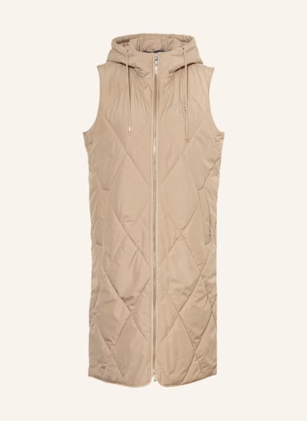 TOMMY HILFIGER Quilted vest with SORONA®AURA insulation, Color: BEIGE (Image 1)