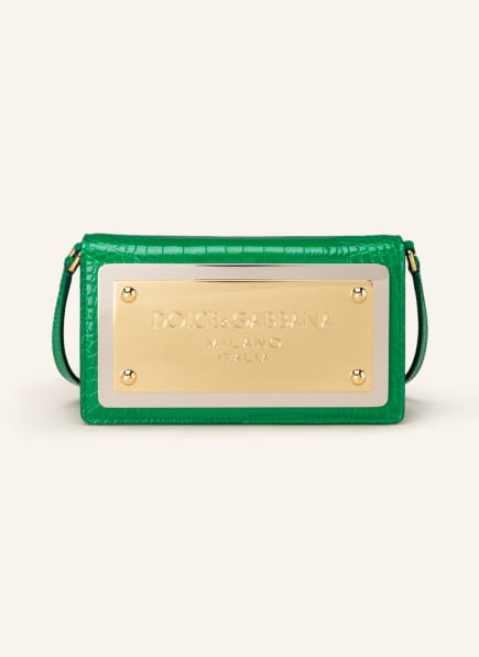 DOLCE & GABBANA Smartphone-Tasche zum Umhängen mit Kartenetui, Farbe: GRÜN (Bild 1)