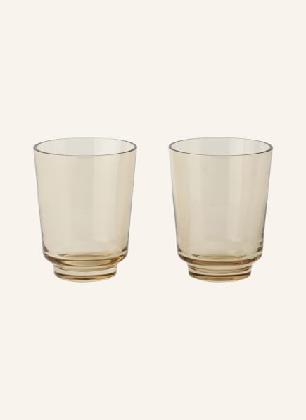 MUUTO Set of 2 drinking glasses RAISE, Color: ORANGE (Image 1)