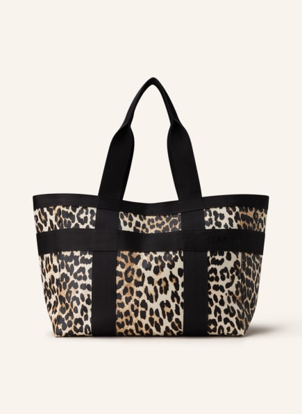 GANNI Shopper, Color: BEIGE/ BLACK (Image 1)
