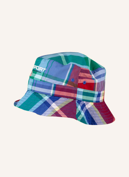 POLO RALPH LAUREN Bucket-Hat , Farbe: BLAU/ GRÜN/ DUNKELROT (Bild 1)