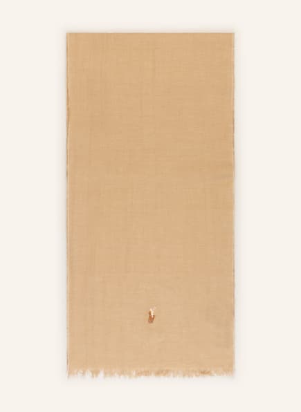 POLO RALPH LAUREN Schal mit Leinen, Farbe: HELLBRAUN (Bild 1)