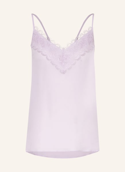 MARC CAIN Silk top with lace, Color: 716 malve (Image 1)