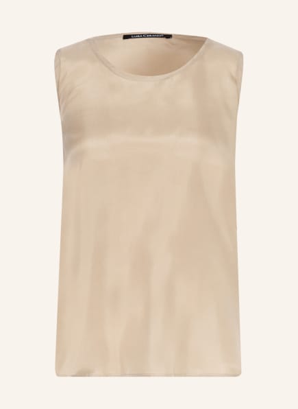 LUISA CERANO Blouse top made of silk, Color: BEIGE (Image 1)