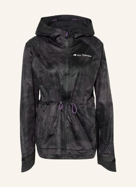 new balance Running jacket IMPACT RUN AT WATERPROOF, Color: BLACK/ DARK GRAY (Image 1)
