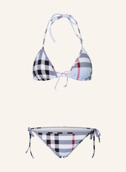 BURBERRY Triangel-Bikini, Farbe: HELLBLAU/ SCHWARZ/ WEISS (Bild 1)