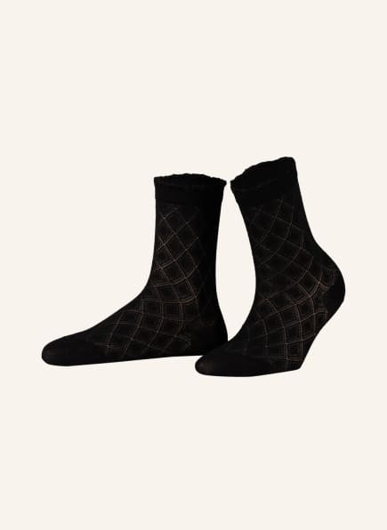 FALKE Socken ARGYLE CHARM, Farbe: 3000 BLACK (Bild 1)