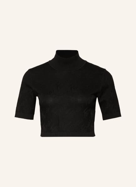 FENDI Cropped knit shirt , Color: BLACK (Image 1)