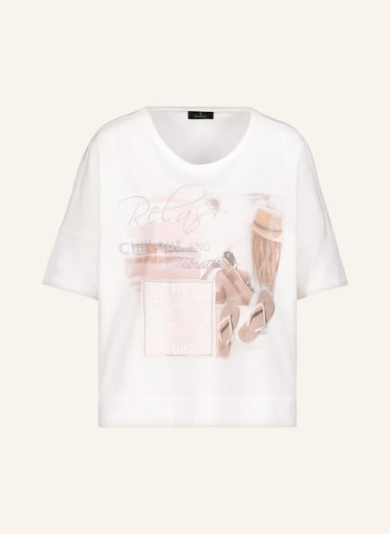 monari T-Shirt mit Glitzergarn, Farbe: WEISS/ ROSA (Bild 1)