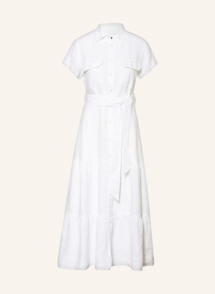 POLO RALPH LAUREN Hemdblusenkleid aus Leinen, Farbe: WEISS (Bild 1)