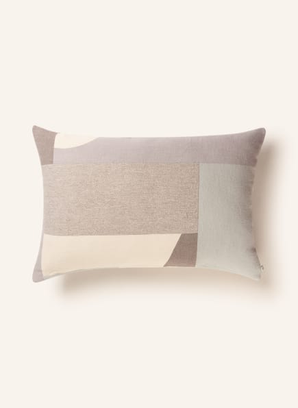 BROSTE COPENHAGEN Decorative cushion cover KARLA, Color: TAUPE/ CREAM/ LIGHT GRAY (Image 1)