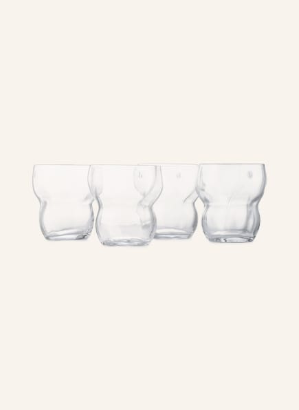 BROSTE COPENHAGEN Set of 4 drinking glasses LIMFJORD, Color: WHITE (Image 1)