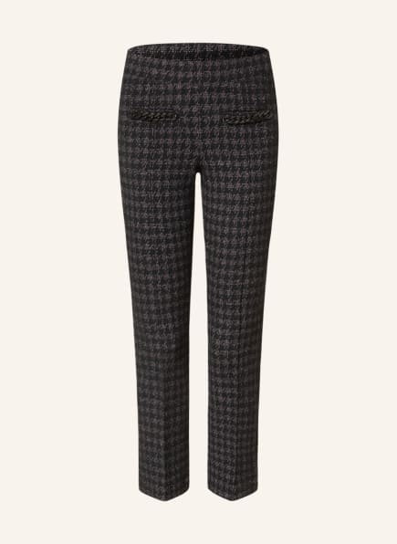 CAMBIO Tweed trousers RANEE, Color: BLACK/ WHITE/ PINK (Image 1)