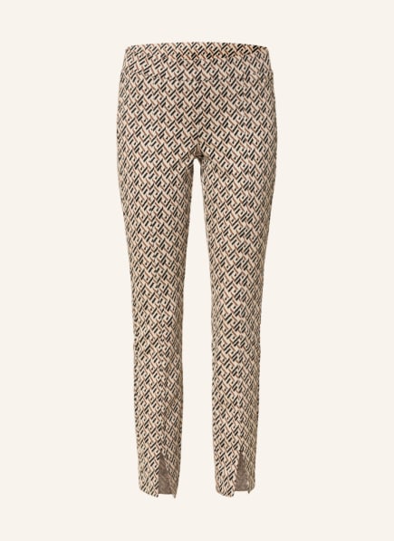 CAMBIO Jacquard trousers RANEE, Color: BLUE GRAY/ LIGHT BROWN/ BLACK (Image 1)