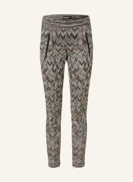 CAMBIO Trousers RANEE with glittering thread , Color: BLACK/ LIGHT GRAY/ LIGHT BROWN (Image 1)