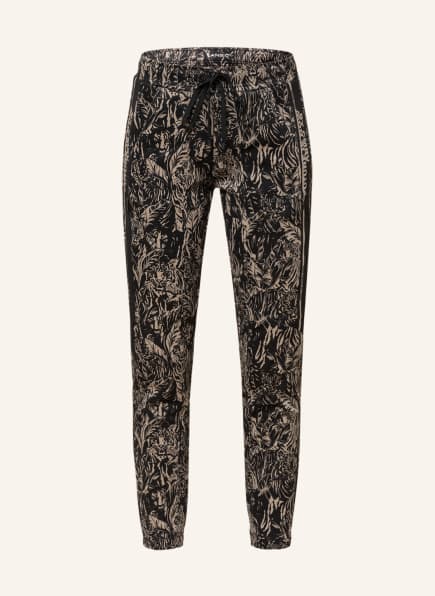 CAMBIO Trousers JORDEN in joggers style, Color: BLACK/ BEIGE (Image 1)