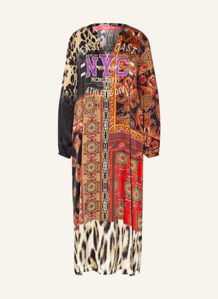 yippie hippie Dress, Color: BLACK/ DARK ORANGE/ DARK YELLOW (Image 1)