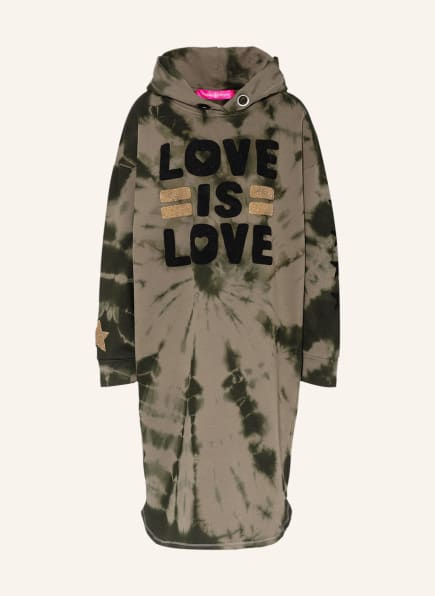yippie hippie Hoodie-Kleid, Farbe: KHAKI (Bild 1)