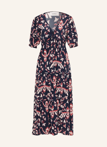 ba&sh Kleid CALAS, Farbe: DUNKELBLAU/ DUNKELROT/ WEISS (Bild 1)