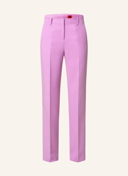 HUGO Wide leg trousers HULANA, Color: PINK (Image 1)