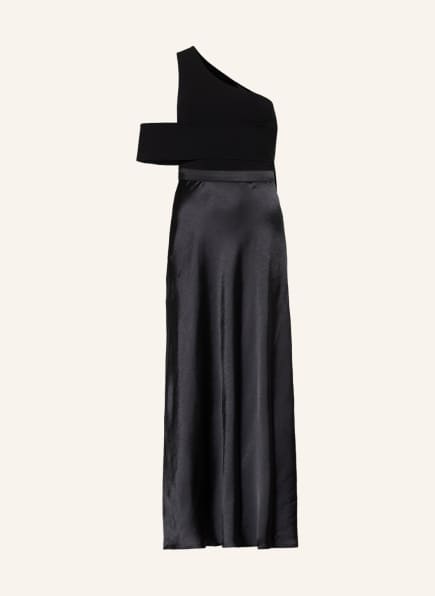 TED BAKER One-Shoulder-Kleid IVENA im Materialmix, Farbe: SCHWARZ (Bild 1)