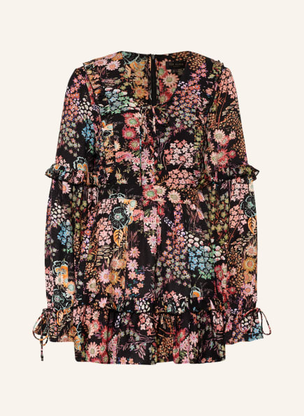 TED BAKER Kleid HENDRIA mit Rüschen, Farbe: SCHWARZ/ PINK/ ROT (Bild 1)