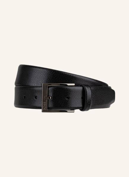 BOSS Leather belt ELLOY, Color: BLACK (Image 1)
