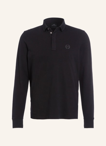 ARMANI EXCHANGE Piqué polo shirt, Color: BLACK (Image 1)