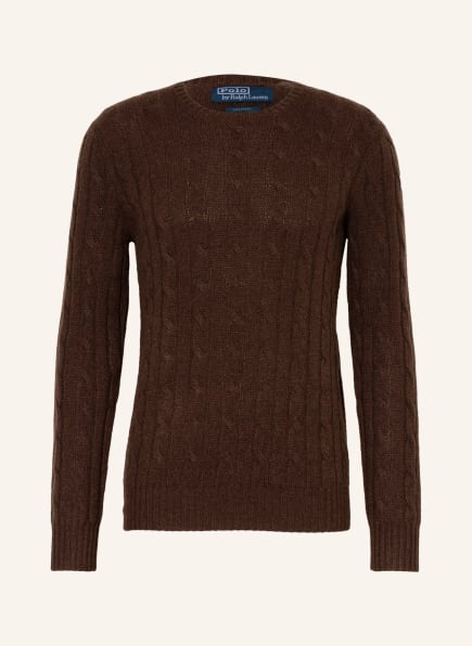 POLO RALPH LAUREN Cashmere-Pullover, Farbe: DUNKELBRAUN (Bild 1)