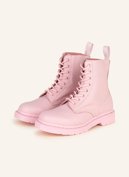 light pink combat boots