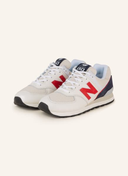 new balance Sneakers 574, Color: CREAM/ WHITE/ RED (Image 1)