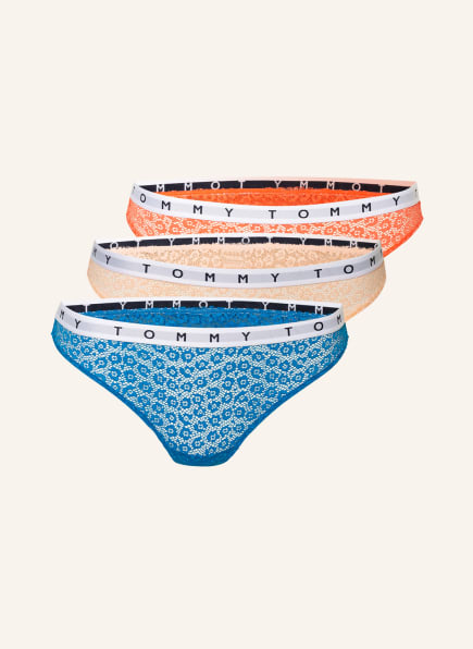 TOMMY HILFIGER 3-pack thongs, Color: LIGHT RED/ NUDE/ BLUE (Image 1)