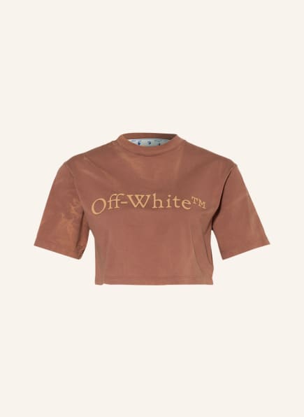 Off-White Cropped-Shirt, Farbe: BRAUN (Bild 1)