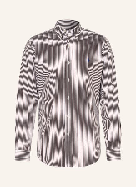 POLO RALPH LAUREN Hemd Custom Fit, Farbe: WEISS/ DUNKELBRAUN (Bild 1)