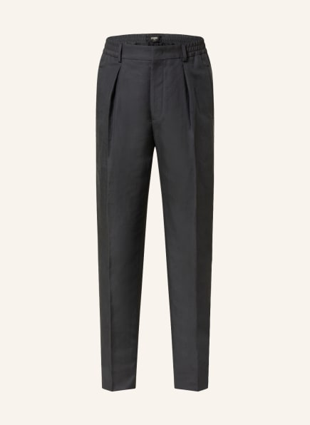 FENDI Co–ord trousers with linen regular fit , Color: DARK GRAY (Image 1)