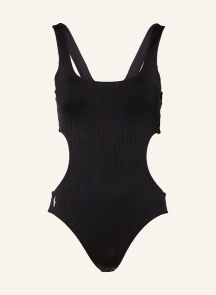 POLO RALPH LAUREN Swimsuit SHINY RIB, Color: BLACK (Image 1)