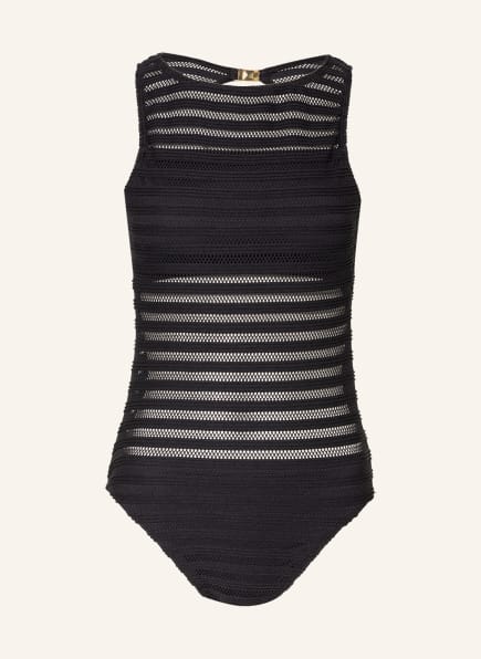 LAUREN RALPH LAUREN Swimsuit OTTOMAN STRIPE, Color: BLACK (Image 1)