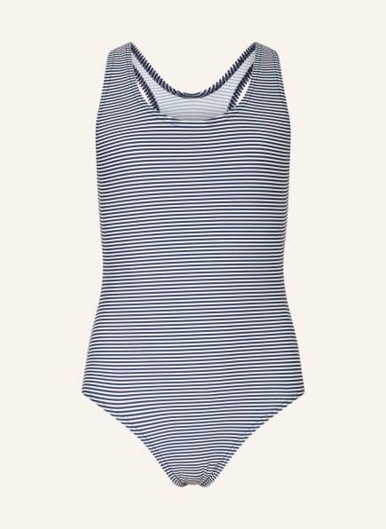 Sanetta Badeanzug mit UV-Schutz 50+, Farbe: DUNKELBLAU/ WEISS (Bild 1)